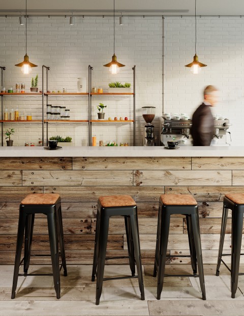 Industry Upholstered cafe large